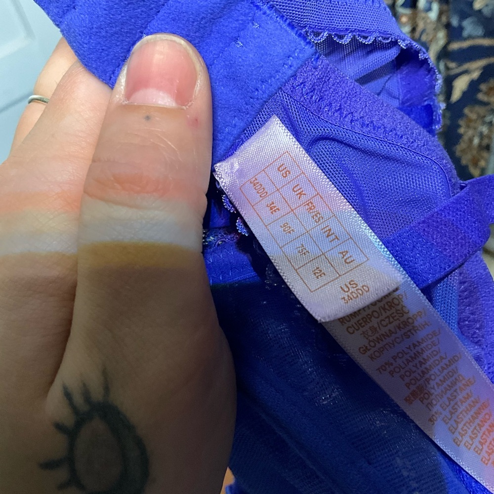 Savage x Fenty Lace Blue Bra 34DDD - Picture 3 of 4
